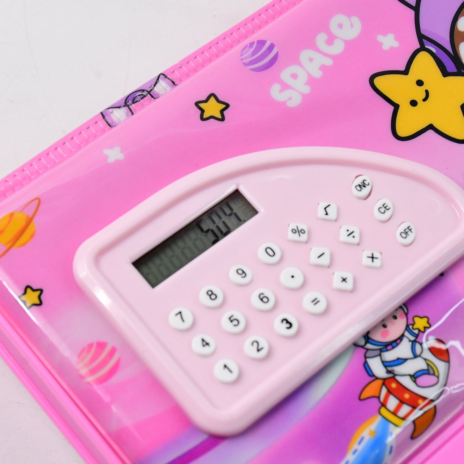 Multi-Functional Space Theme Pencil Box with Built-in Calculator (1 Pc) Multi-Functional Space Theme Pencil Box with Built-in Calculator (1 Pc)